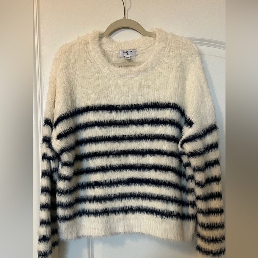 La Ligne x Target Collection Stripes Sweater Fuzzy